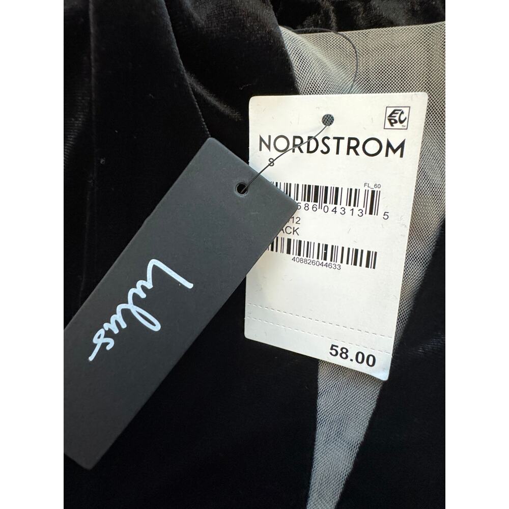 New ~ LULU'S ~My Dream Come True Black Velvet Strapless Maxi Dress Size S PROM - Picture 6 of 8
